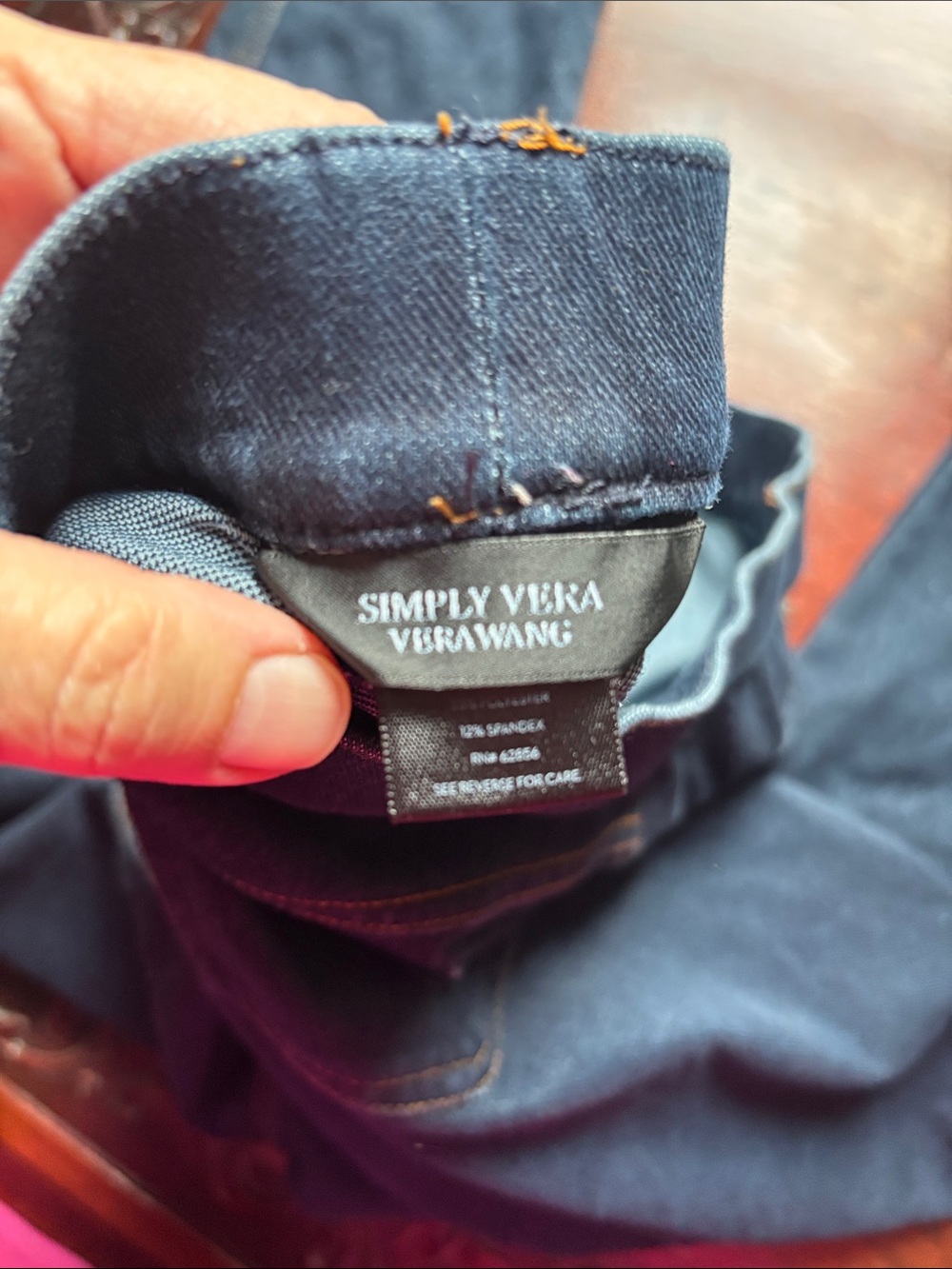 Simply Vera Vera Wang Dark Indigo Jeggings - Picture 4 of 5